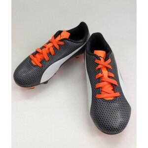 Puma Kids Spirit FG Jr Soccer Cleats Black White Iron Gate Blue Junior US 6.5Y